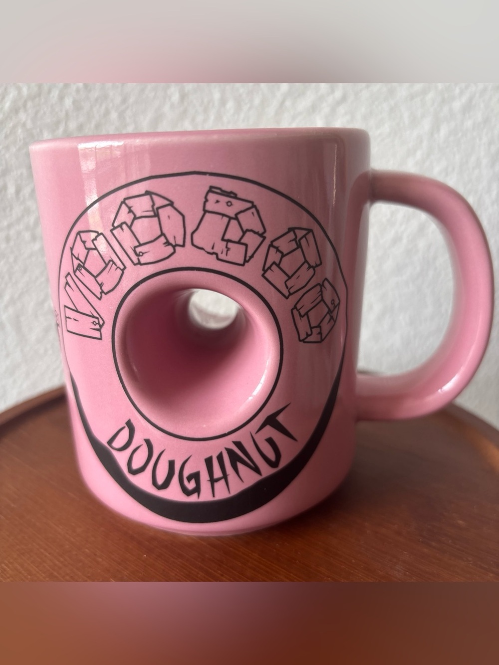 Voodoo Doughnut Pink Donut Hole Ceramic Coffee Mug